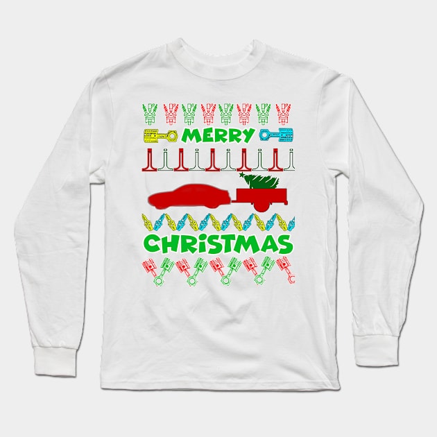 Merry chrismas, car guy, car enthusiast merry chrismas Long Sleeve T-Shirt by CarEnthusast